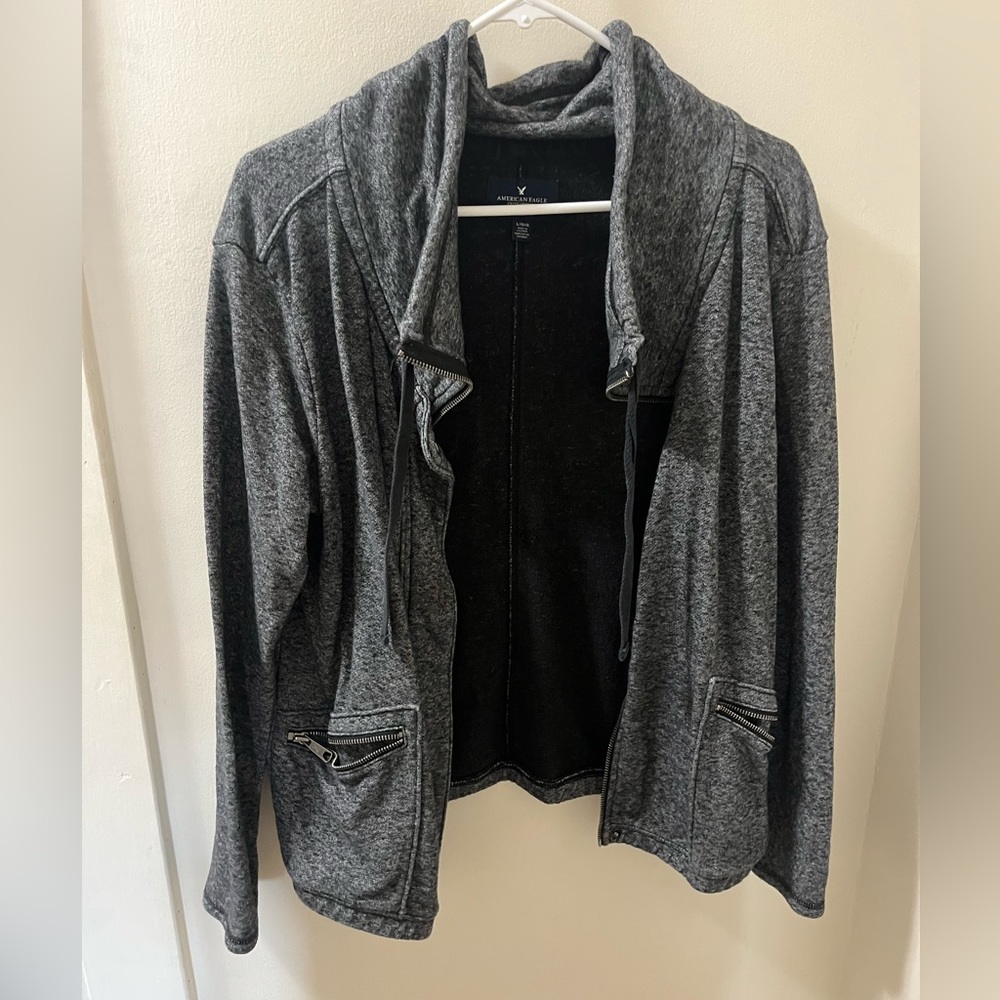 American eagle grey zip up. Size small